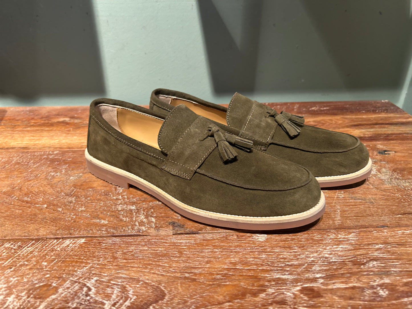 Mocassino nappina para verde