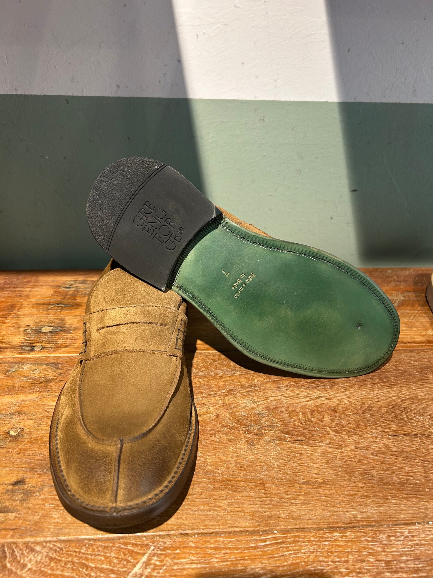 Mocassino Green George camoscio invecchiato