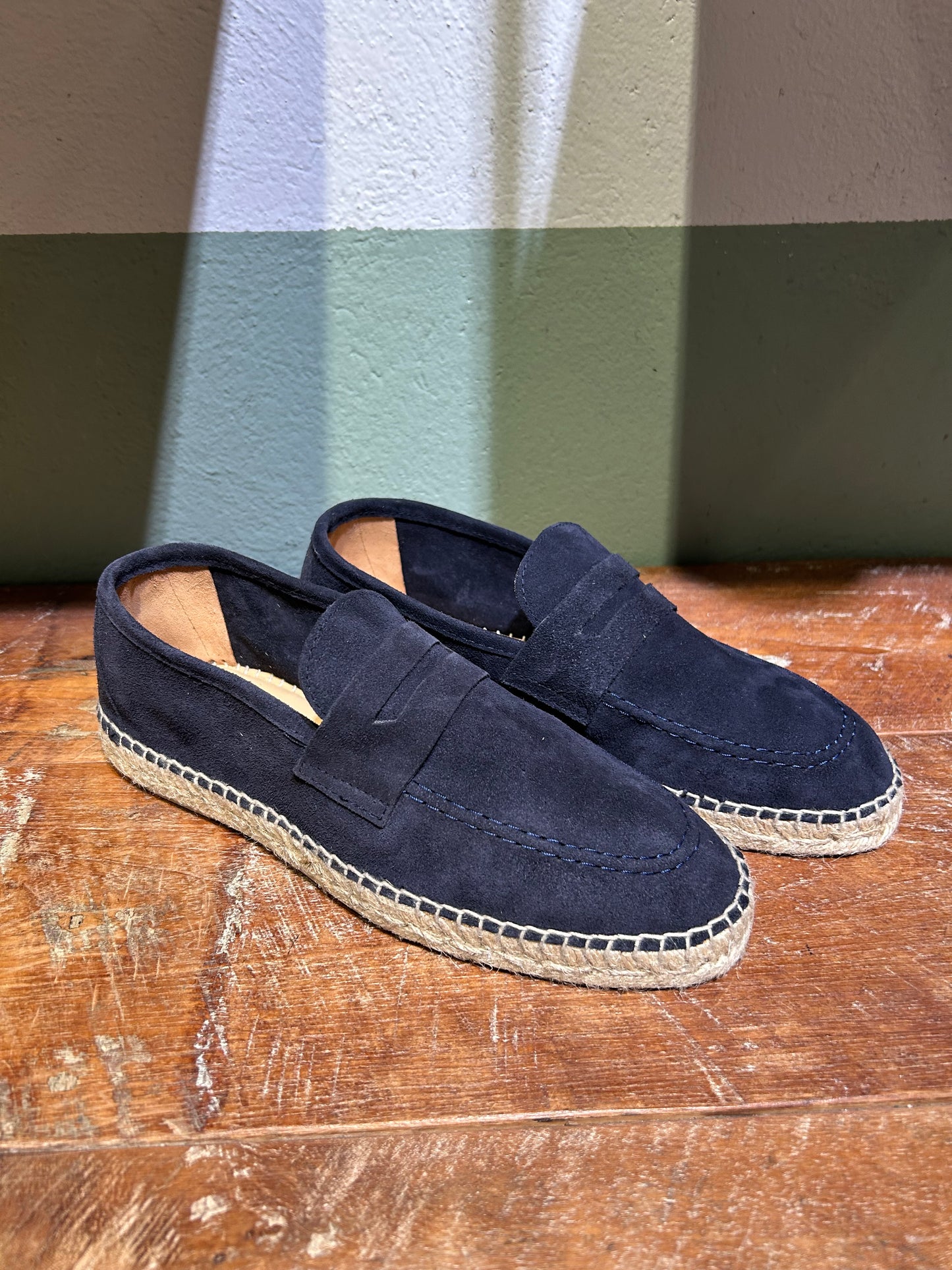 Mocassino Napoli corda blu