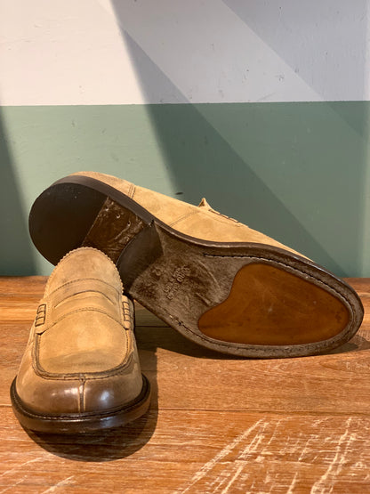 Mocassino bendina in camoscio rovesciatocuoio